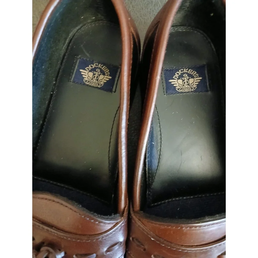 Dockers Men's Size 8.5 black brown leather tassel Loafers shoes Business New#996